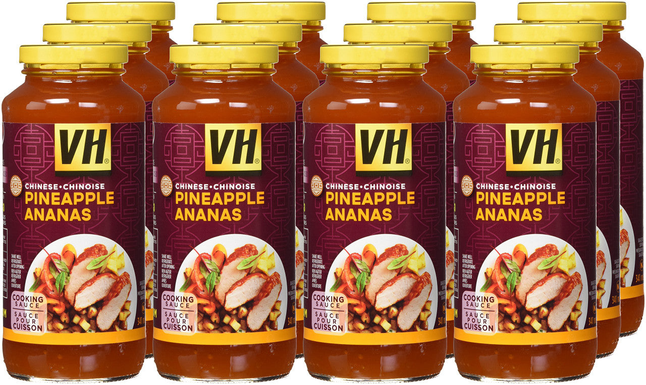 VH Pineapple Cooking Sauce (12 Count), 341ml/11.5oz., Jars, {Imported from Canada}